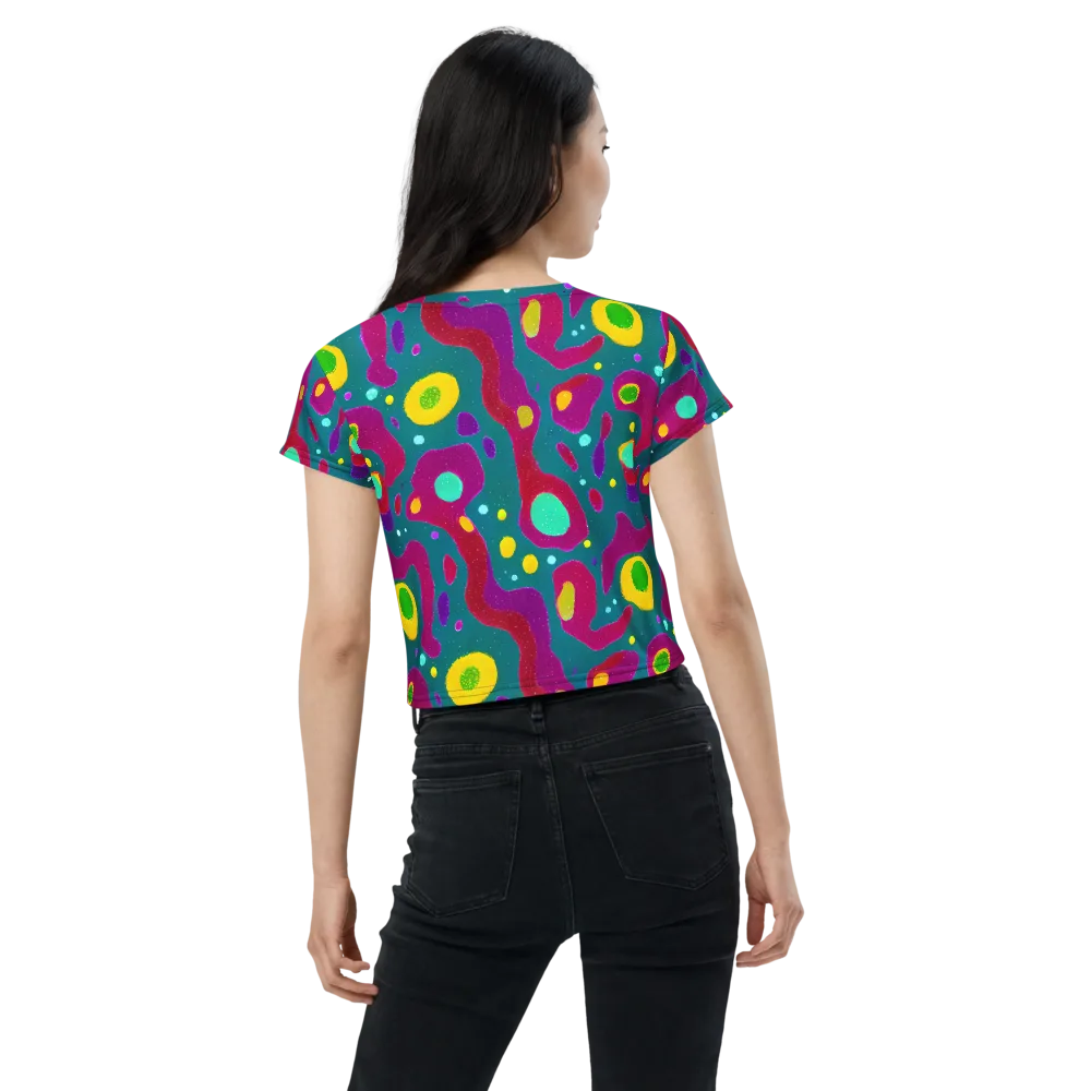 Aqua Psyche on Crop Tee — Back