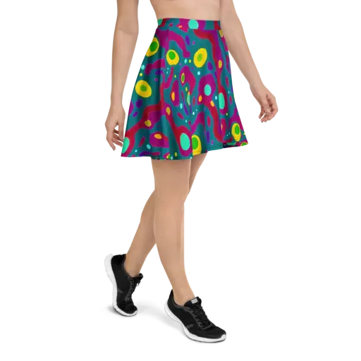 Aqua Psyche on a Skater Skirt