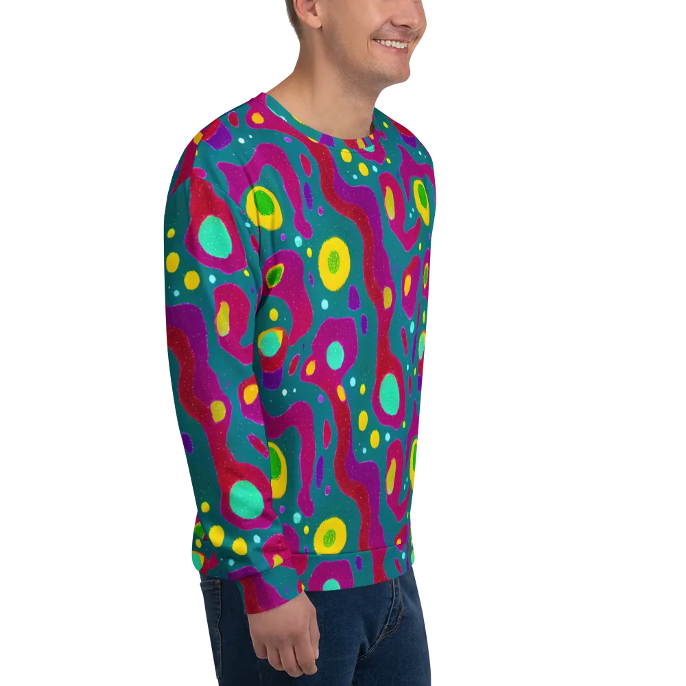 Aqua Psyche on Sweatshirt — Right Front