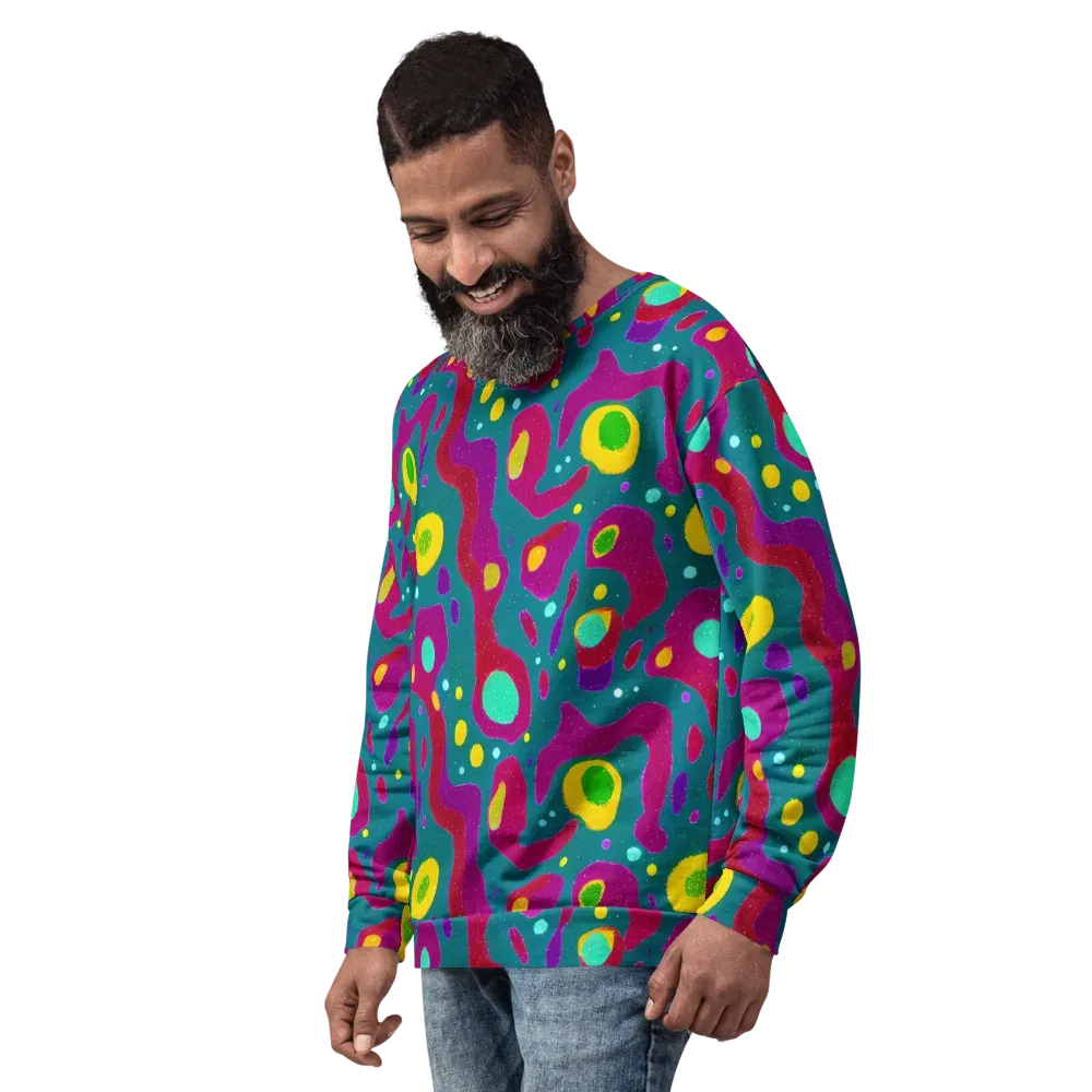 Aqua Psyche on Sweatshirt — Left Front