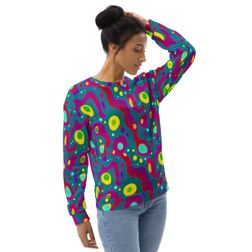 Aqua Psyche on Sweatshirt — Right Front