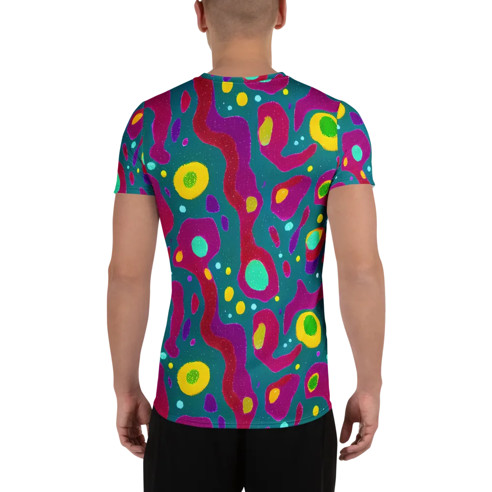Aqua Psyche on Men's Athletic T-Shirt — Back