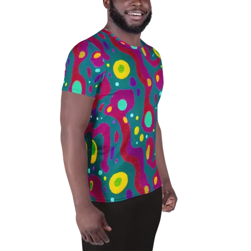 Aqua Psyche on a Men's Athletic T-Shirt