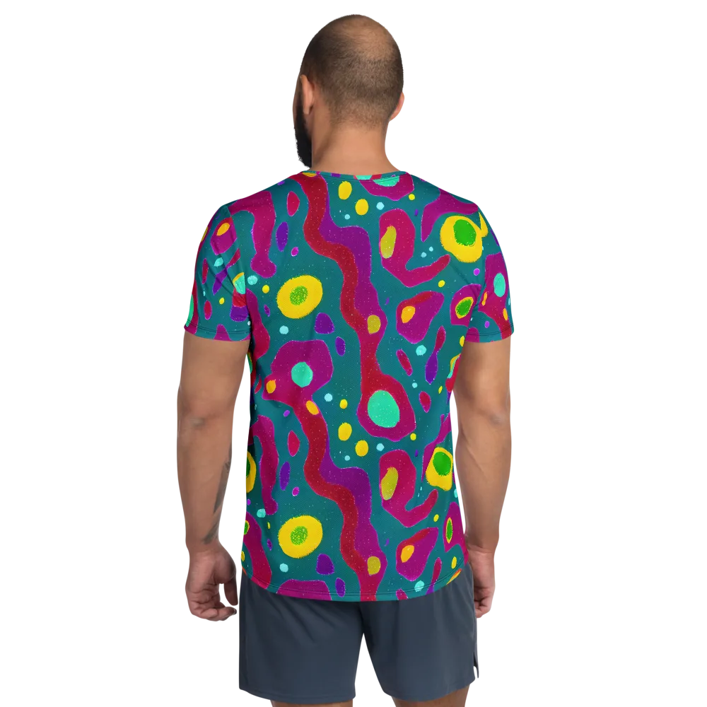 Aqua Psyche on Men's Athletic T-Shirt — Back