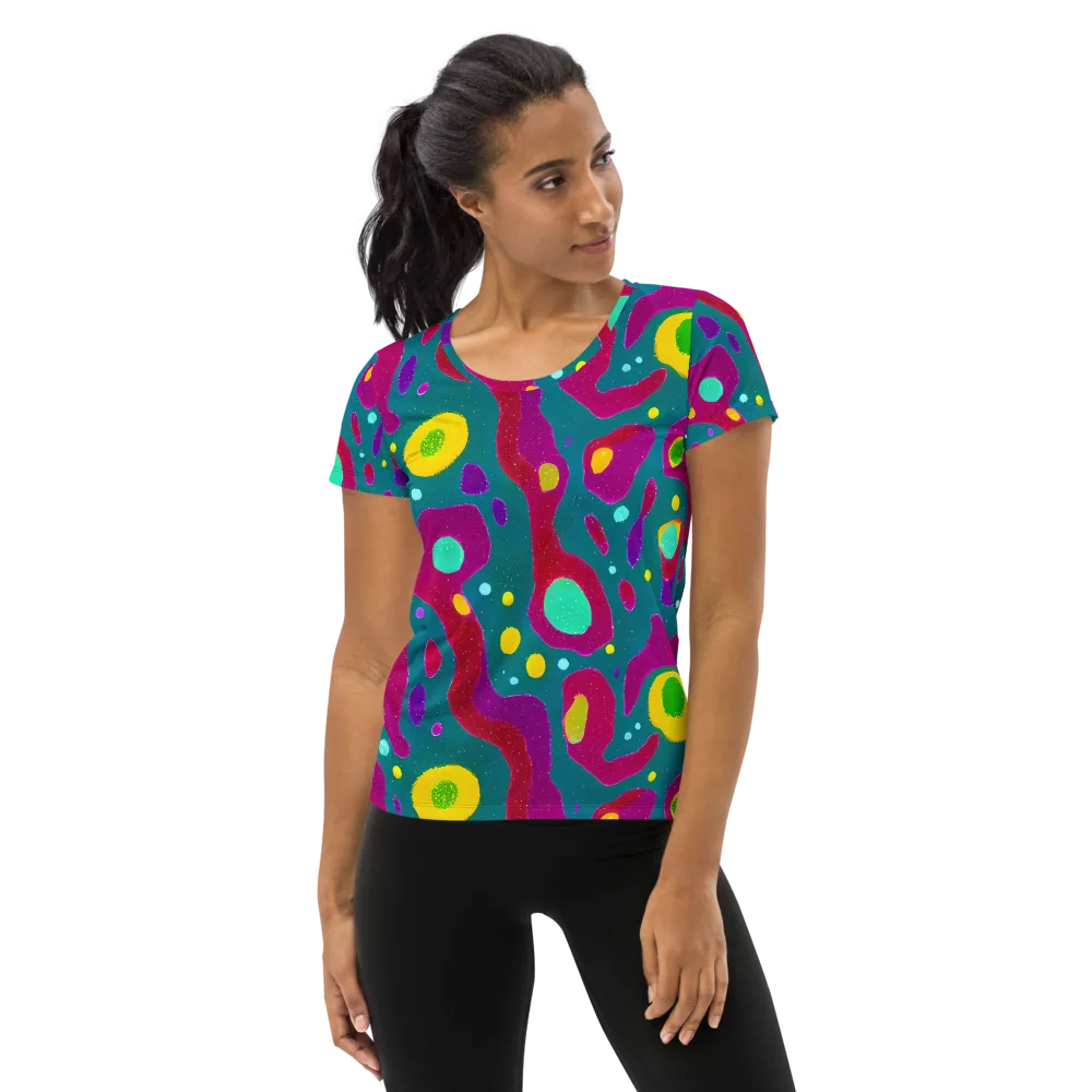 Aqua Psyche on Women's Athletic T-Shirt — Front