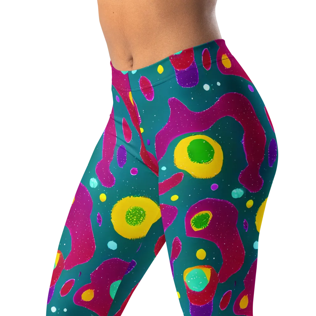 Aqua Psyche on Leggings — Left Front