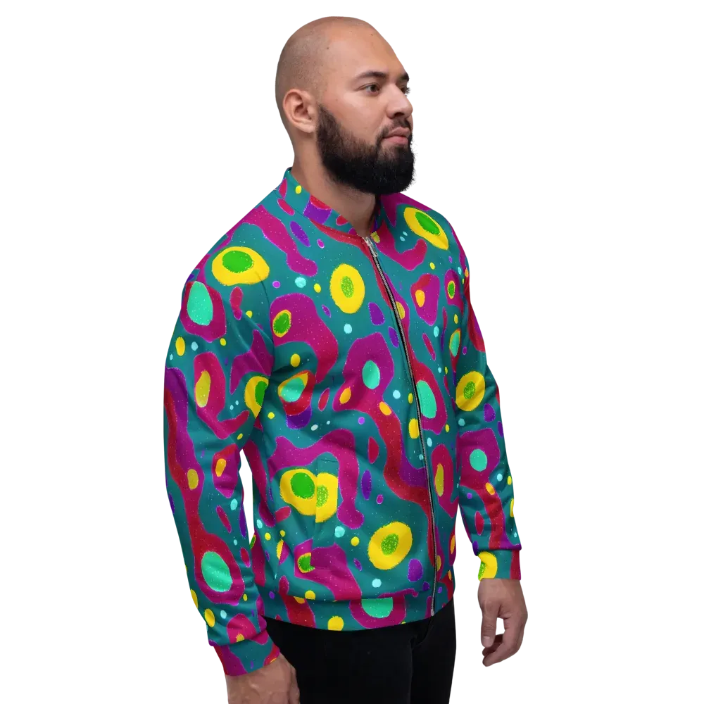 Aqua Psyche on Bomber Jacket — Right