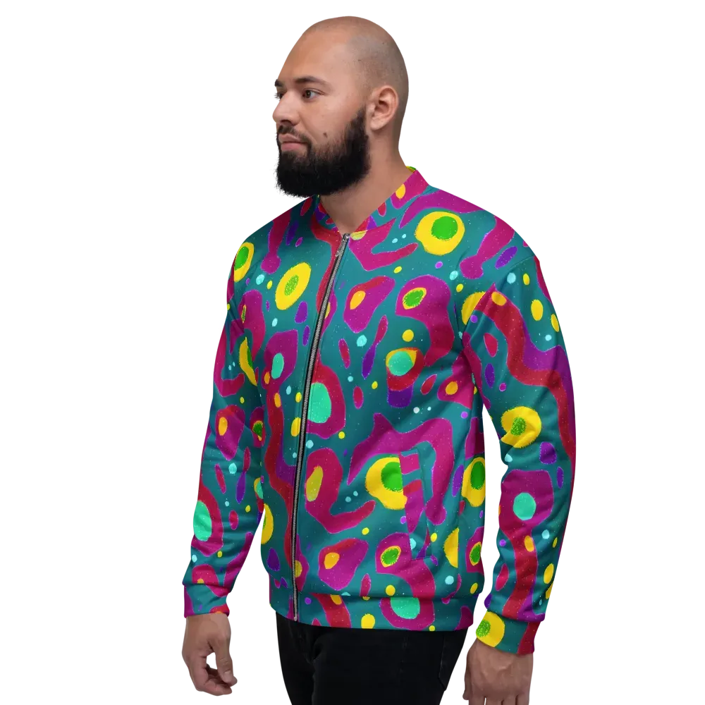 Aqua Psyche on Bomber Jacket — Left