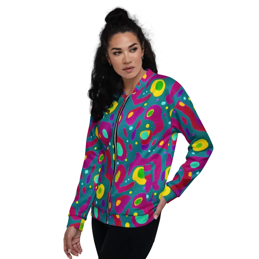 Aqua Psyche on Bomber Jacket — Left