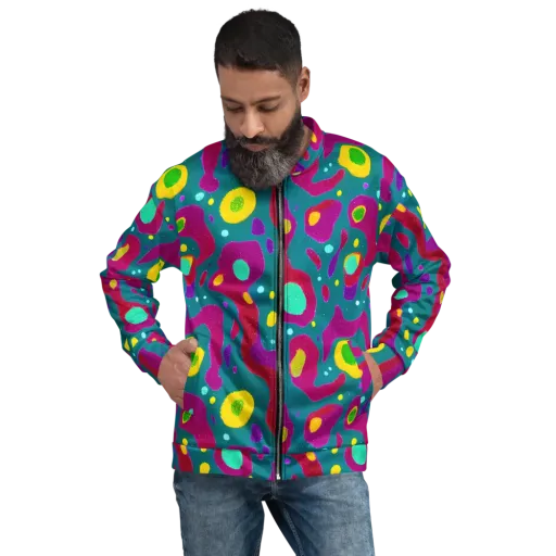 Aqua Psyche on a Bomber Jacket