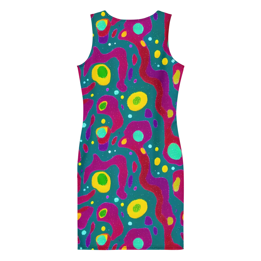 Aqua Psyche on Bodycon Dress — Back