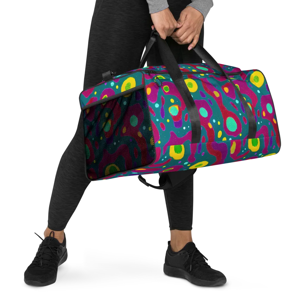 Aqua Psyche on Duffle Bag — Right Front
