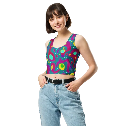 Aqua Psyche on a Crop Top