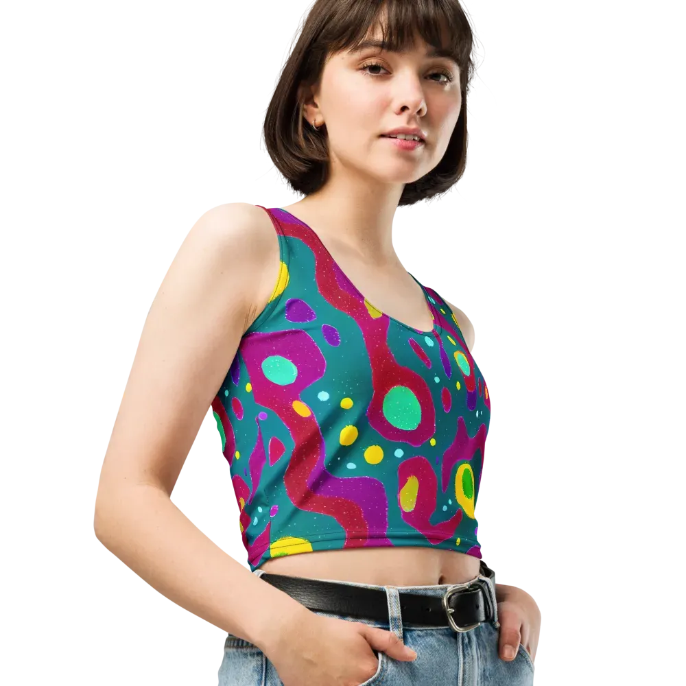Aqua Psyche on Crop Top — Right Front