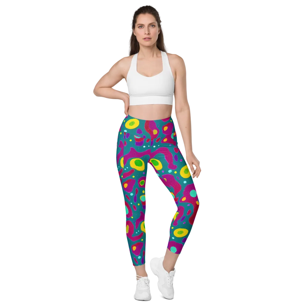 Aqua Psyche on Leggings with Pockets — Front