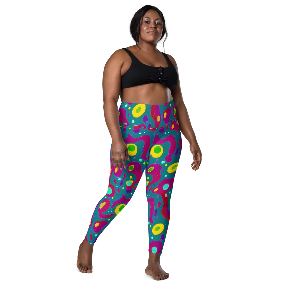 Aqua Psyche on Leggings with Pockets — Front