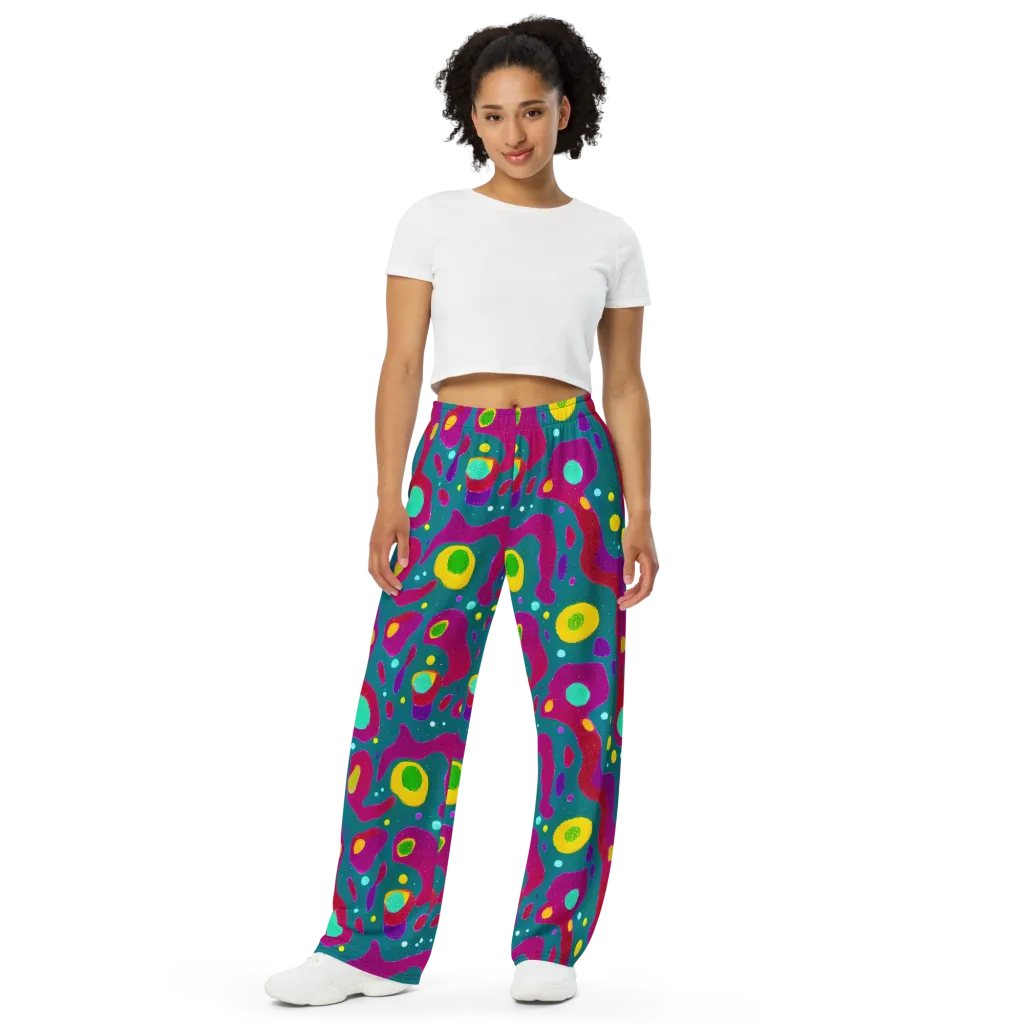 Aqua Psyche on Wide-Leg Pants — Front