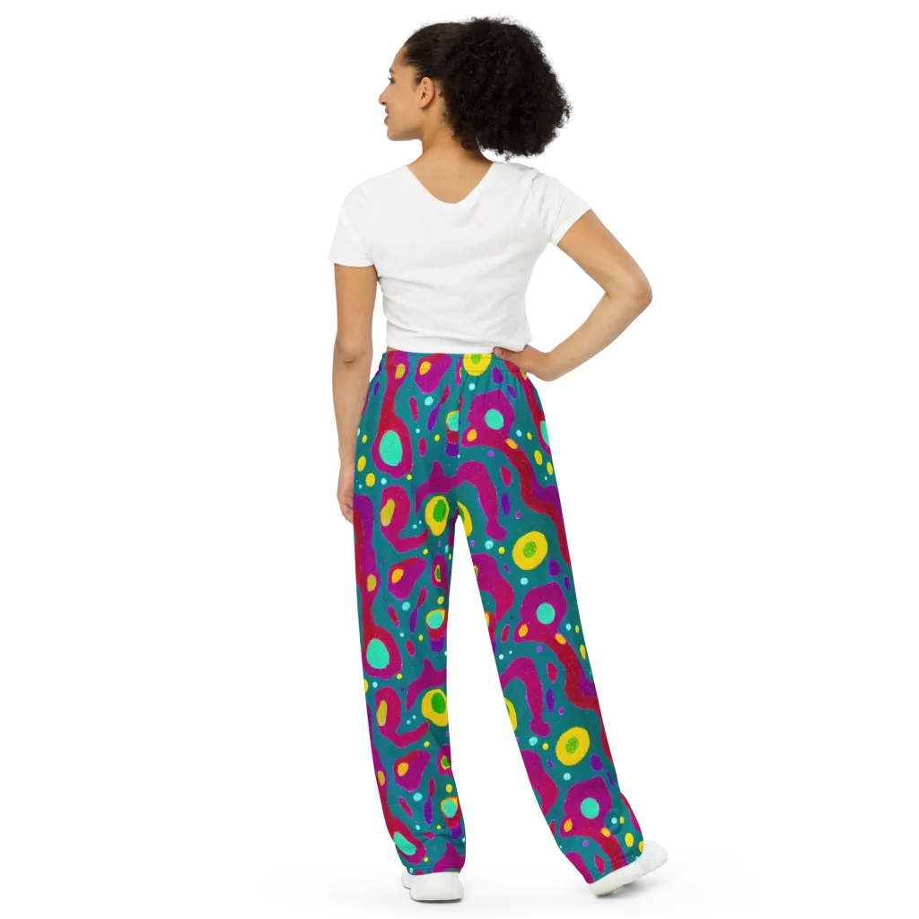 Aqua Psyche on Wide-Leg Pants — Back