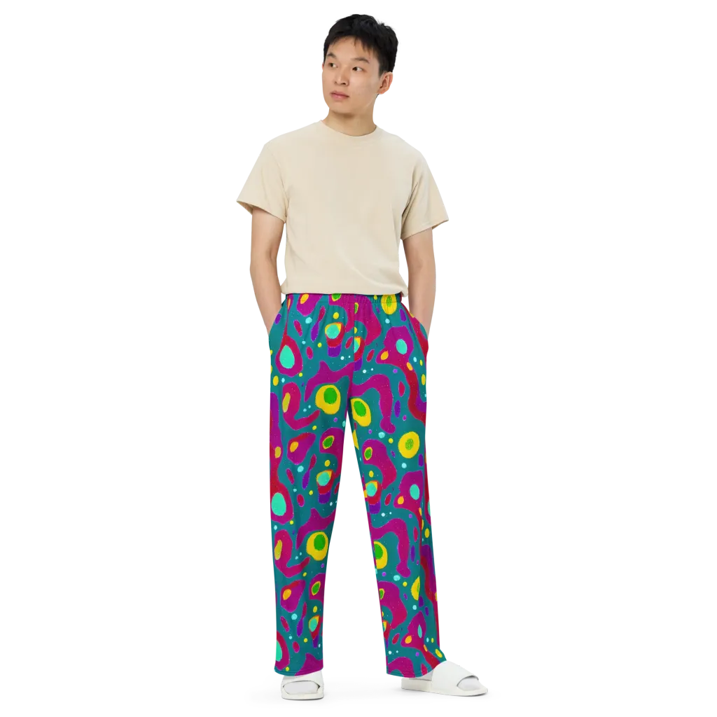 Aqua Psyche on Wide-Leg Pants — Front