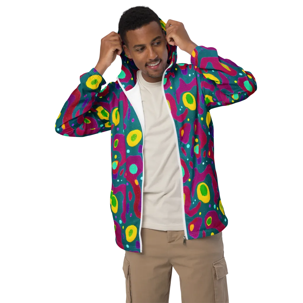 Aqua Psyche on Men's Windbreaker — Front