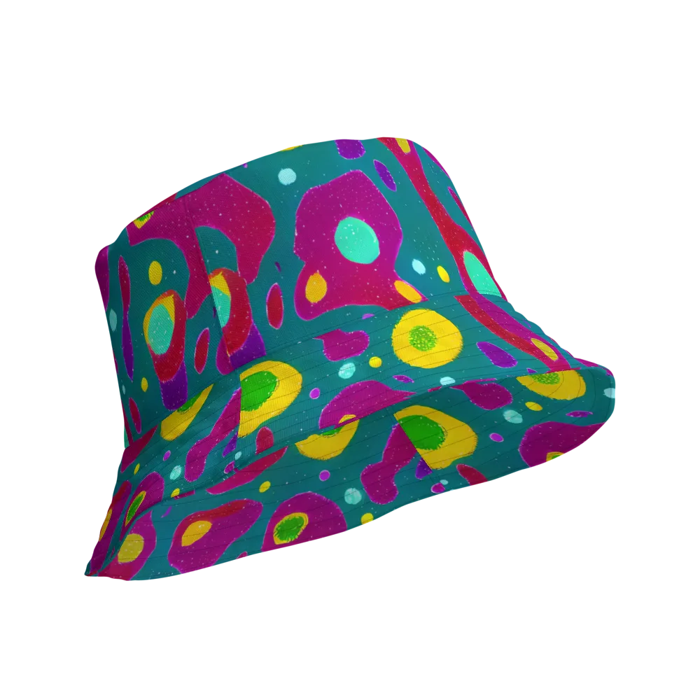 Aqua Psyche on Reversible Bucket Hat — Product details Outside