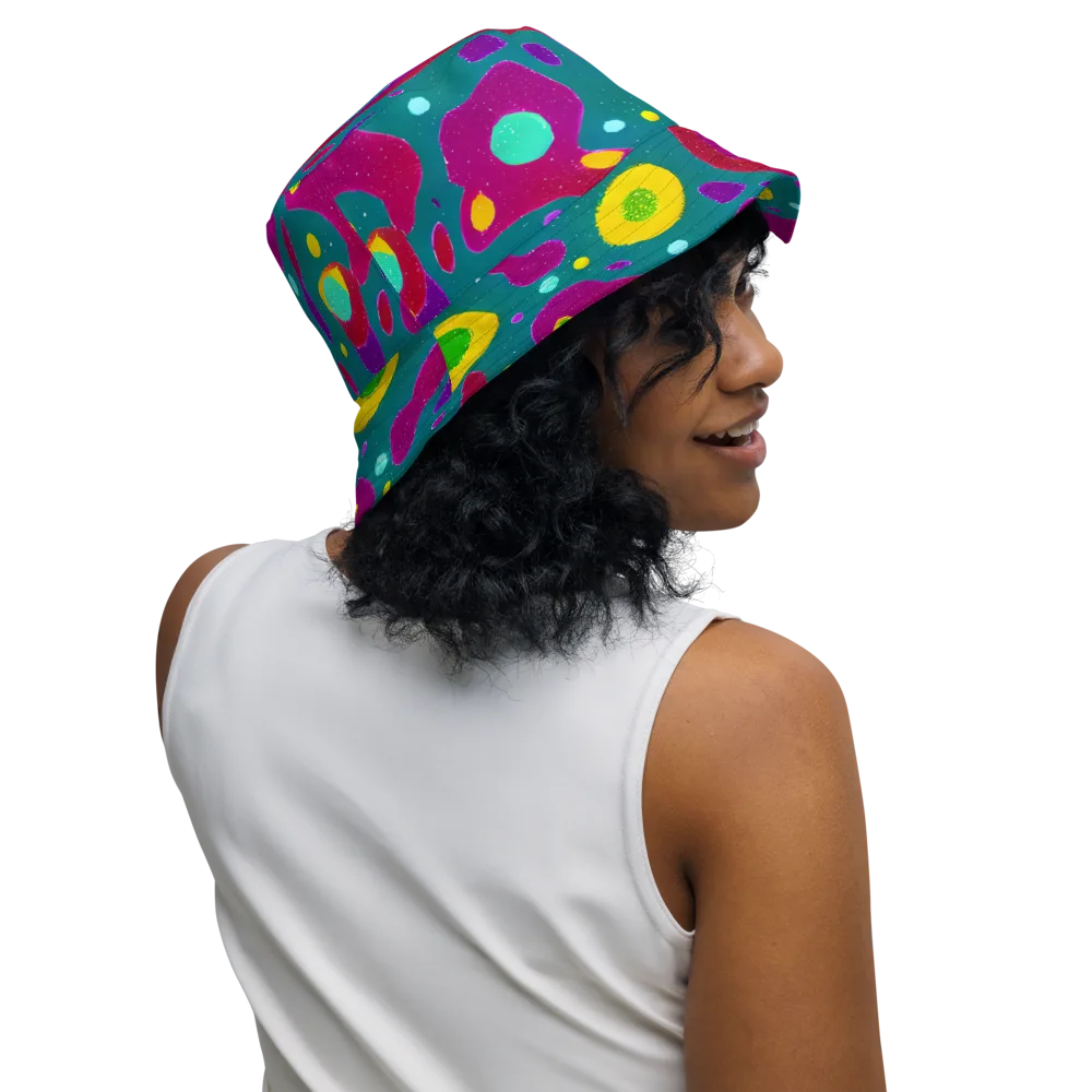 Aqua Psyche on Reversible Bucket Hat — Right Outside