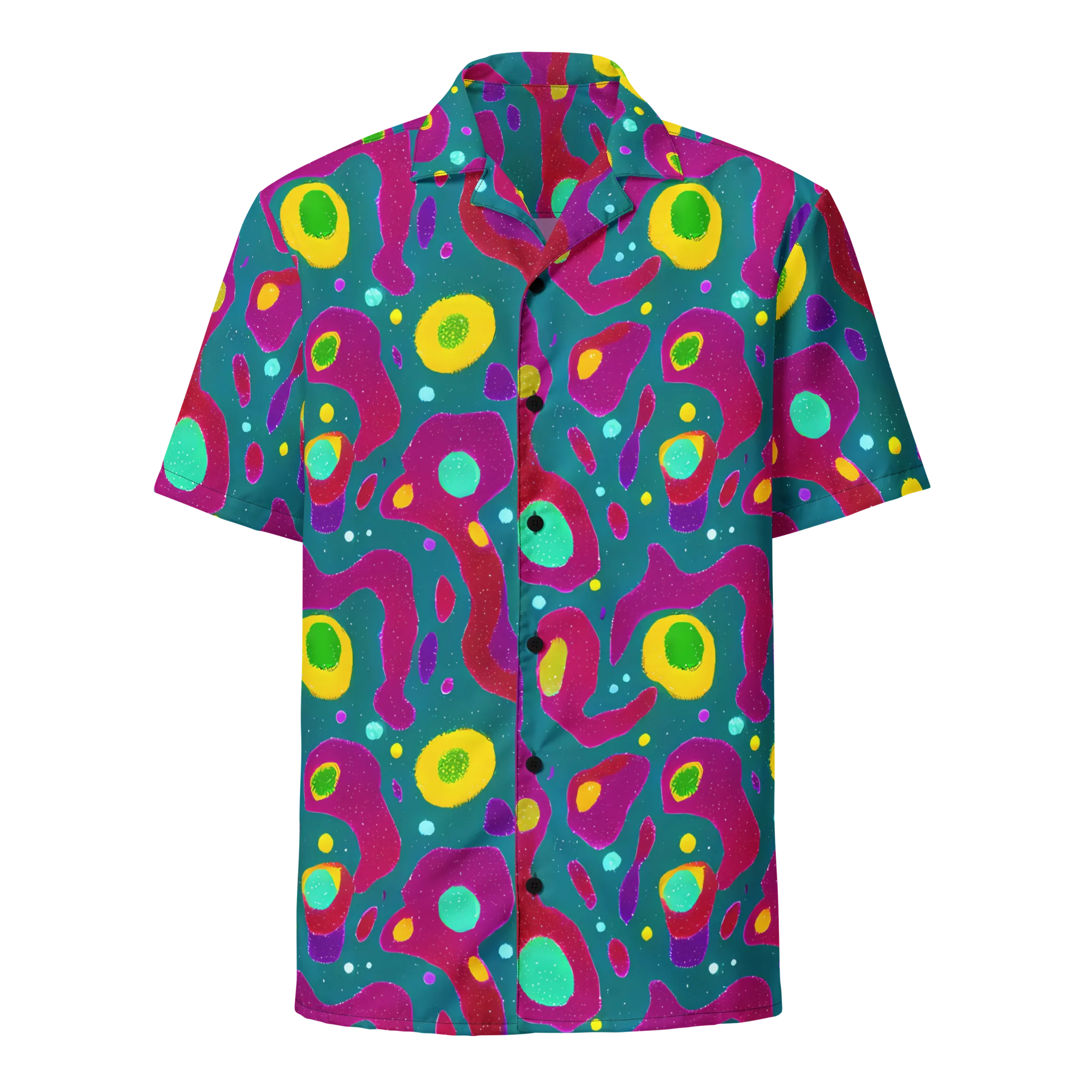 Aqua Psyche on Button Shirt — Front