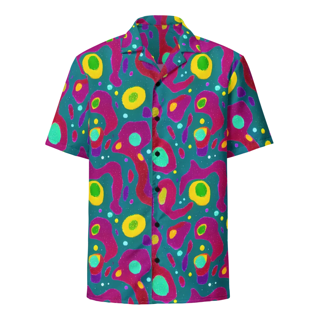 Aqua Psyche on Button Shirt — Front
