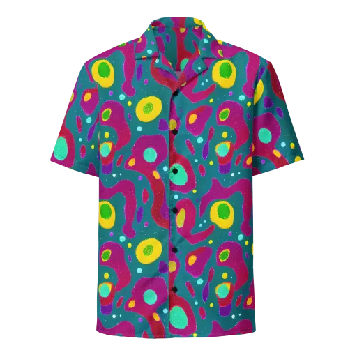 Aqua Psyche on a Button Shirt