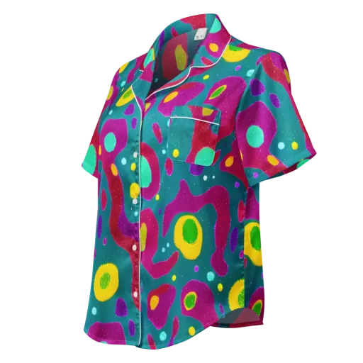 Aqua Psyche on a Women's Short Sleeve Pajama Top