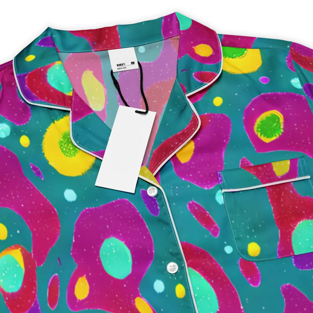 Aqua Psyche on Women's Short Sleeve Pajama Top — Product details