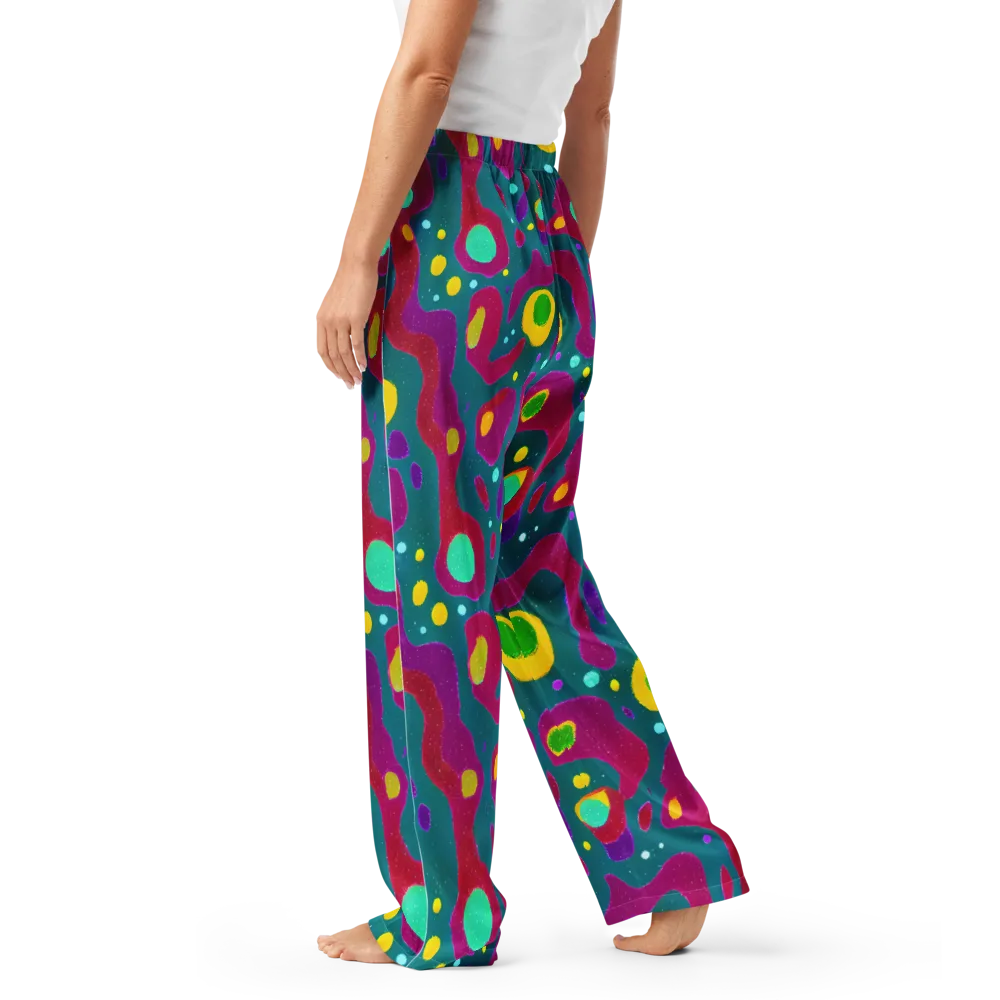 Aqua Psyche on Women's Pajama Pants — Left