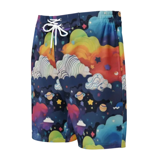 Nebula Rainbow on a Men's Board Shorts