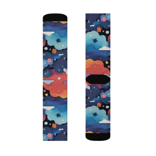Nebula Rainbow on a Socks