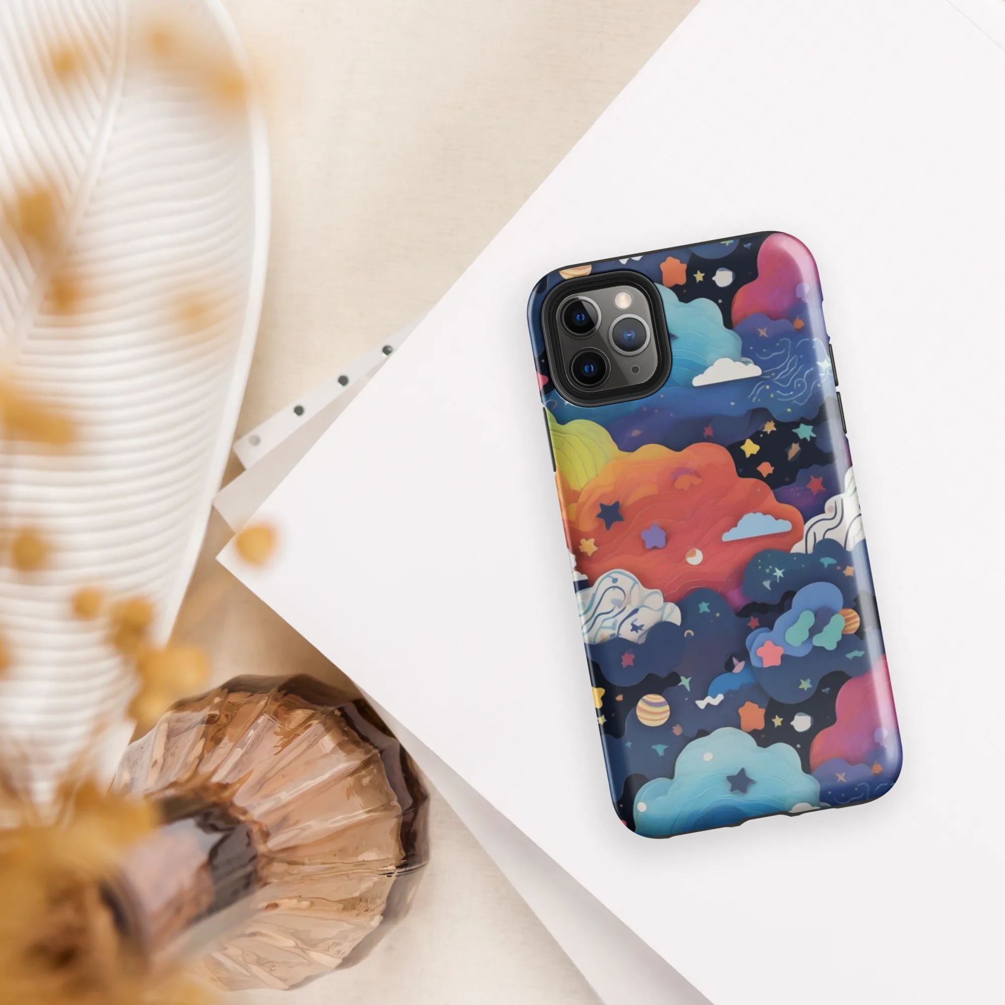 Nebula Rainbow on Tough Case for iPhone® — Front