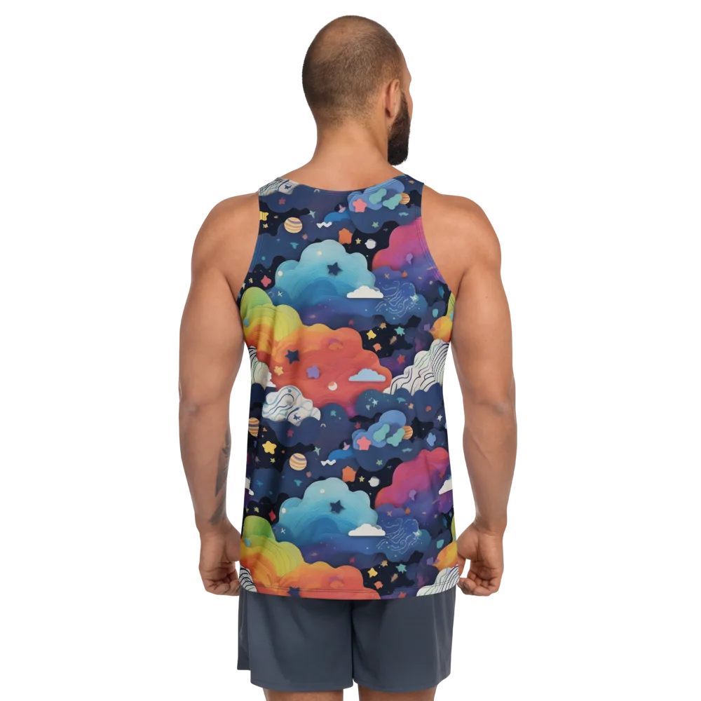 Nebula Rainbow on Men's Tank Top — Back