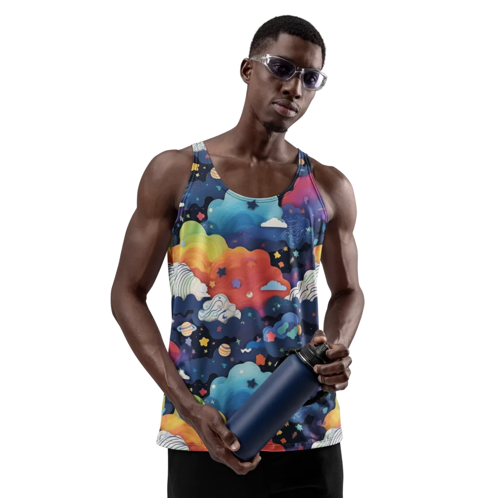 Nebula Rainbow on Men's Tank Top — Front