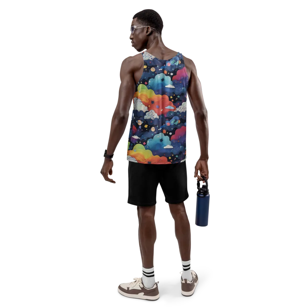 Nebula Rainbow on Men's Tank Top — Back