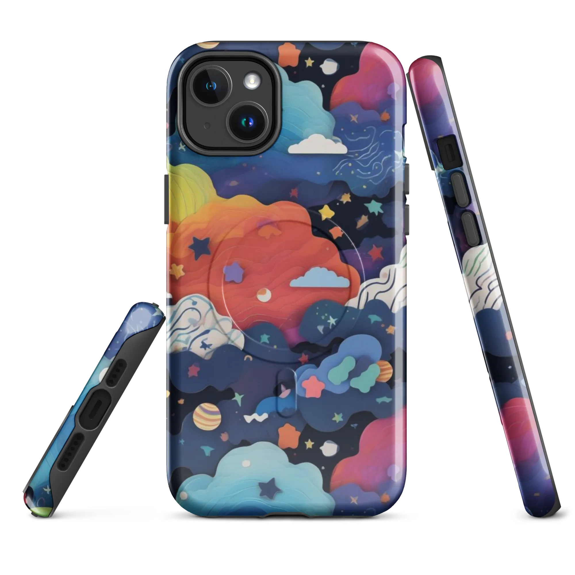 Nebula Rainbow on MagSafe Tough Case for iPhone® — Front