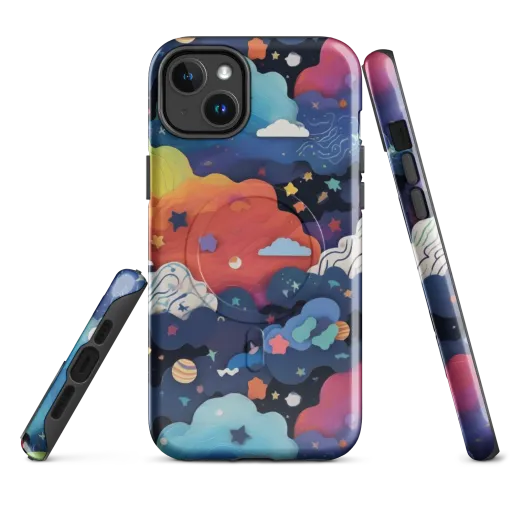 Nebula Rainbow on a MagSafe Tough Case for iPhone®