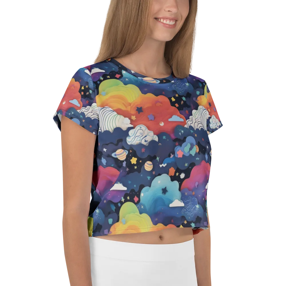 Nebula Rainbow on Crop Tee — Right