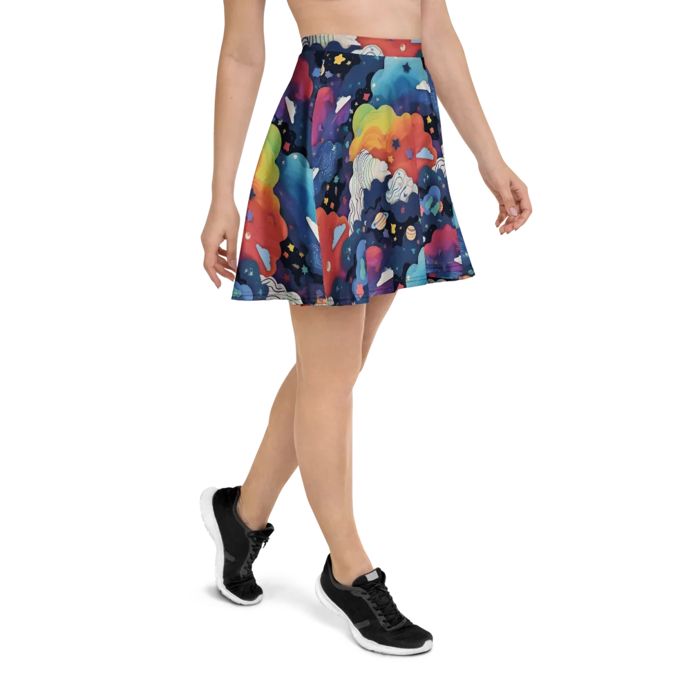 Nebula Rainbow on Skater Skirt — Right