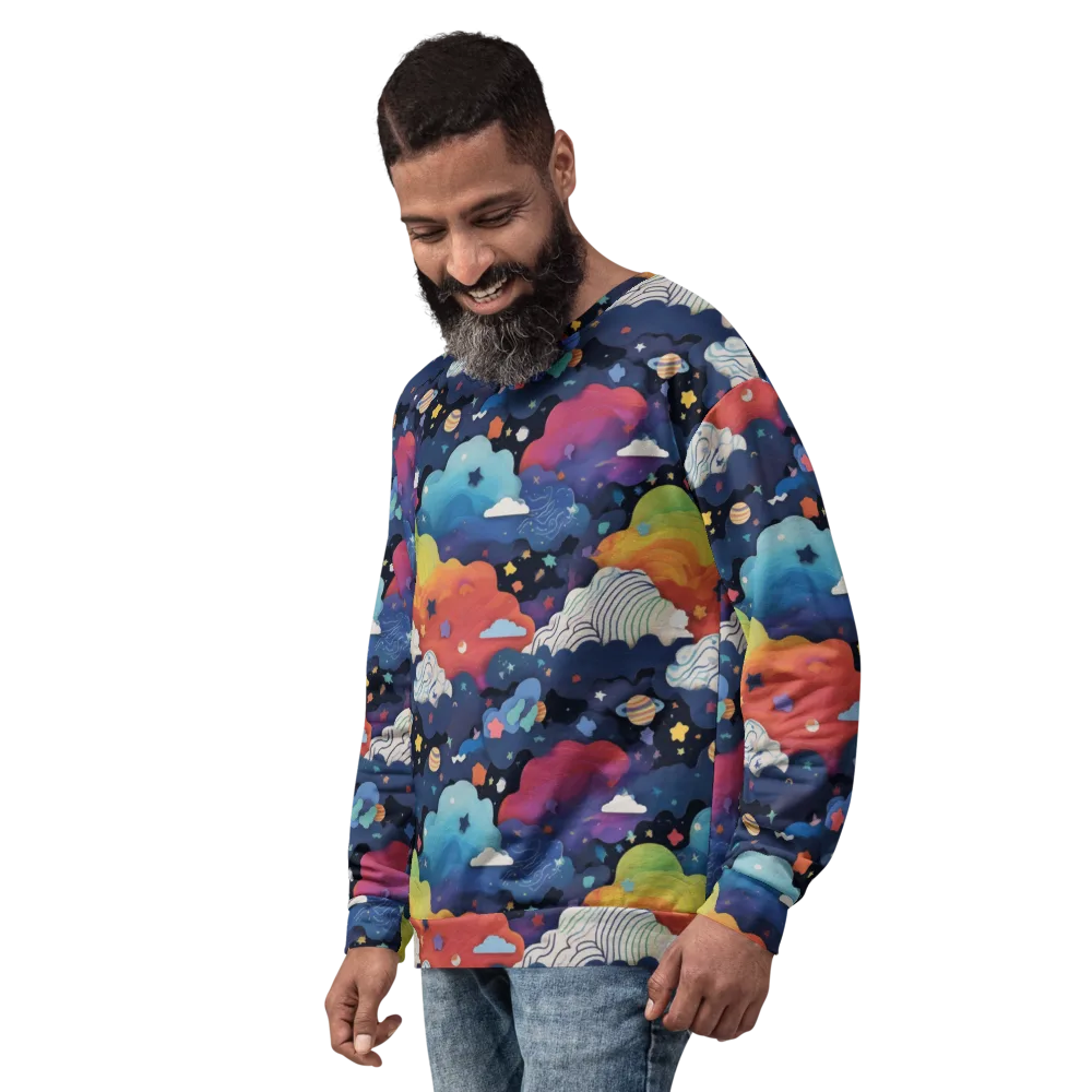 Nebula Rainbow on Sweatshirt — Left Front