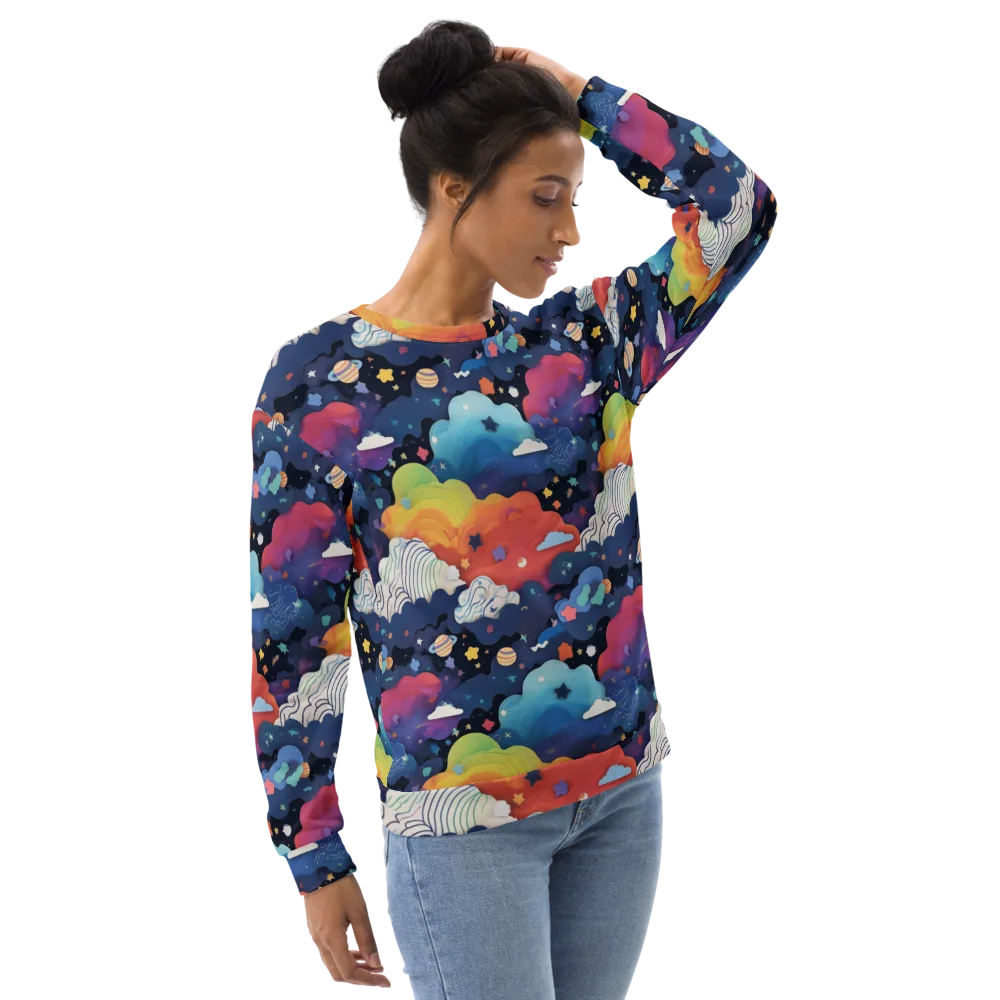 Nebula Rainbow on Sweatshirt — Right Front