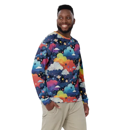 Nebula Rainbow on a Sweatshirt