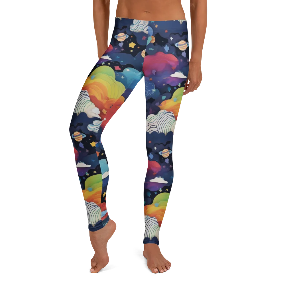 Nebula Rainbow on Leggings — Front