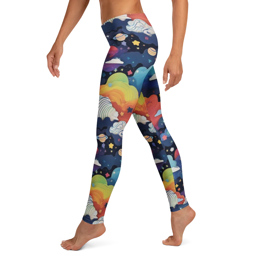 Nebula Rainbow on Leggings — Left