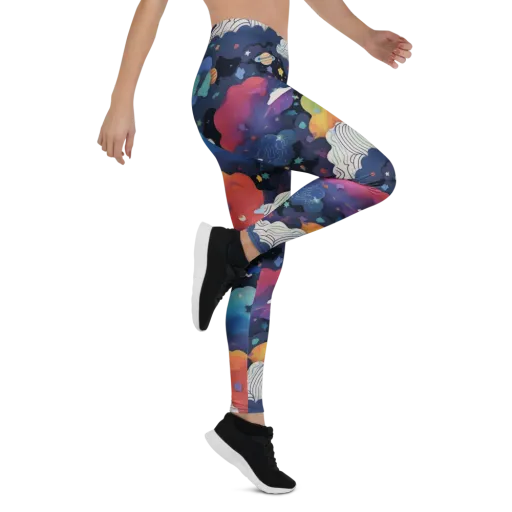 Nebula Rainbow on a Leggings