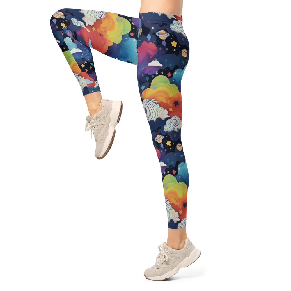 Nebula Rainbow on Leggings — Left