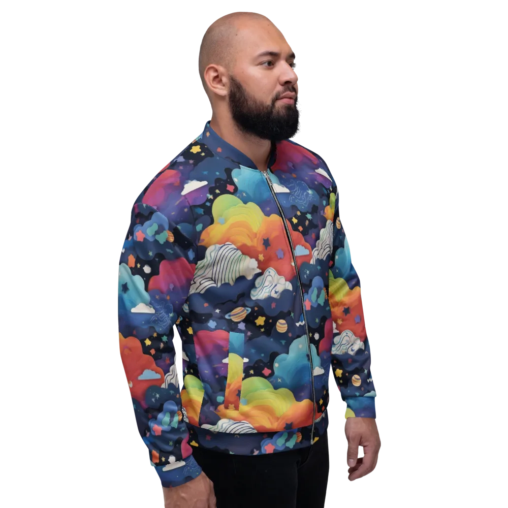Nebula Rainbow on Bomber Jacket — Right